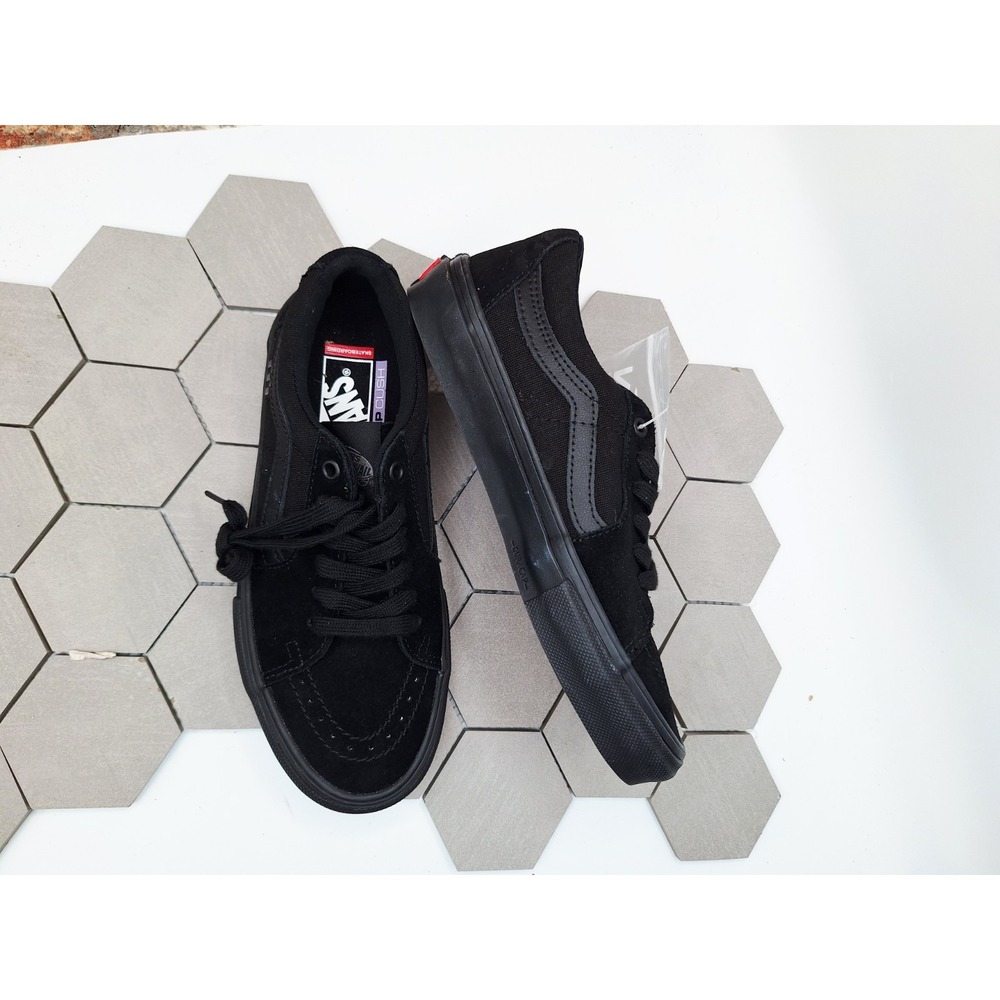 Vans BMX Skate SK8 Low Pro BMX Triple Black Men Sz 7 Boys Sz 7Y Popcush Rare - Picture 8 of 10